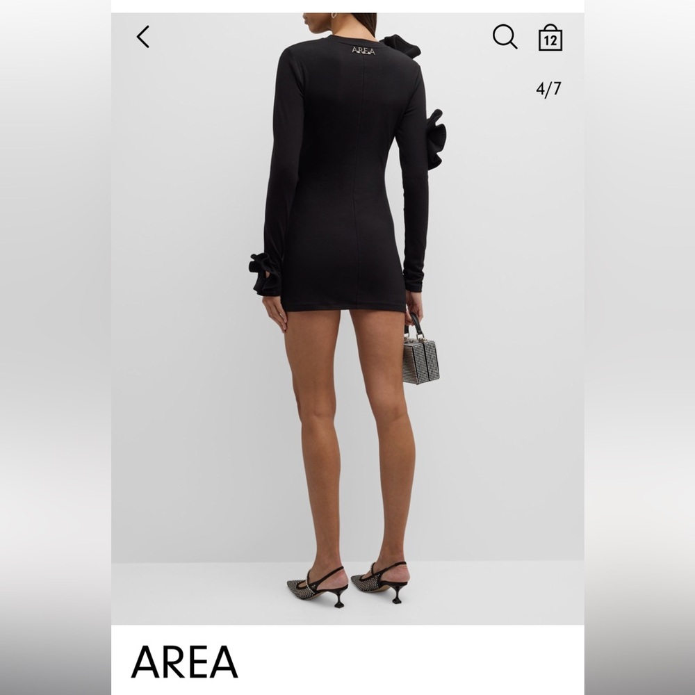 AREA mini black dress - Picture 2 of 4